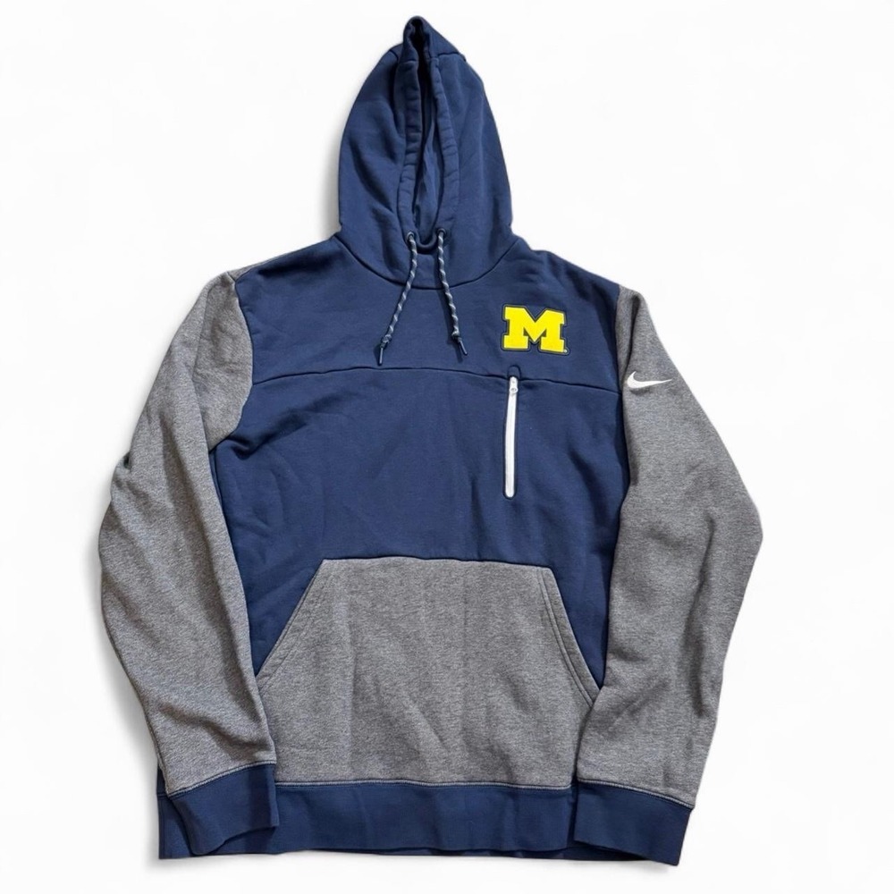 Nike Michigan Pulllover Hoodie Size XL NCAA College Football Athletics Gym